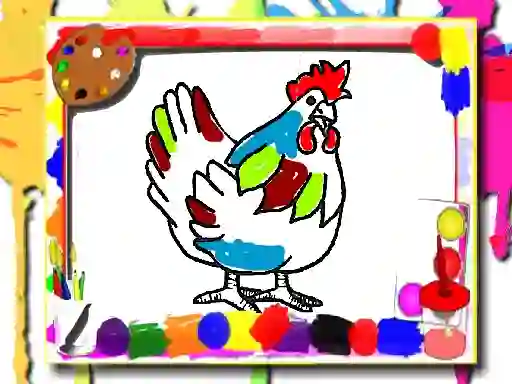 Chicken Coloring Book เกมออนไลน์