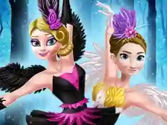 Ellie and Annie Black Swan and White Swan เกมออนไลน์