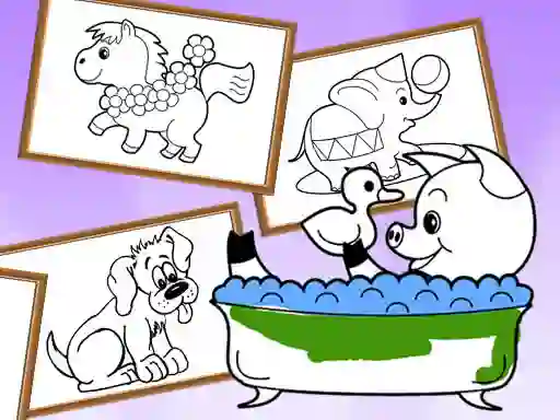 Cartoon Coloring for Kids Animals เกมออนไลน์