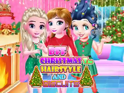 BFF Christmas Tree Hairstyle and Biscuits เกมออนไลน์
