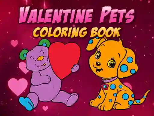Valentine Pets Coloring Book เกมออนไลน์