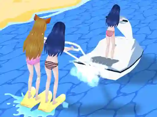 Girl Surfer 3D เกมออนไลน์