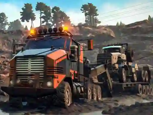 Trucks in Mud Jigsaw เกมออนไลน์