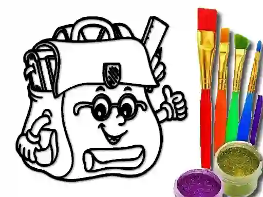 Back To School: School Bag Coloring Book เกมออนไลน์