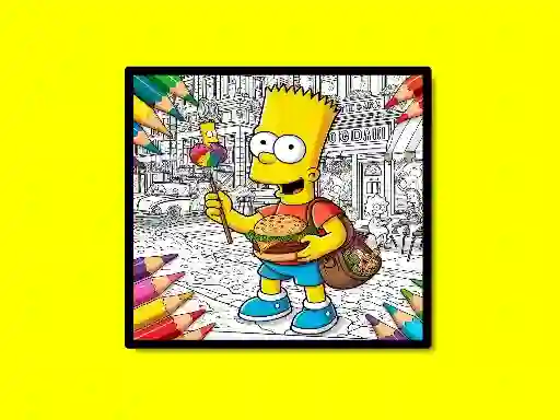 Back To School Simpsons Coloring Book เกมออนไลน์