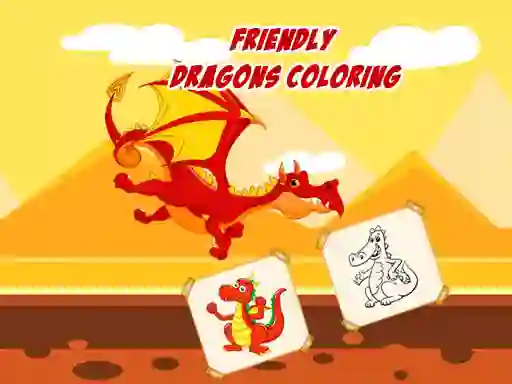 Friendly Dragons Coloring เกมออนไลน์