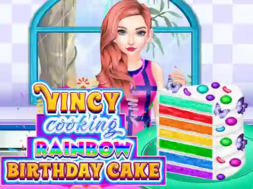 Vincy Cooking Rainbow Birthday Cake เกมออนไลน์