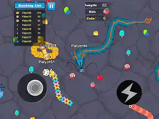 Greedy Snake Multiplayer Duel เกมออนไลน์