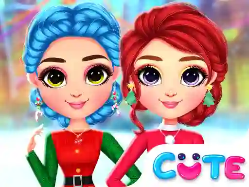 Rainbow Girls Christmas Outfits เกมออนไลน์