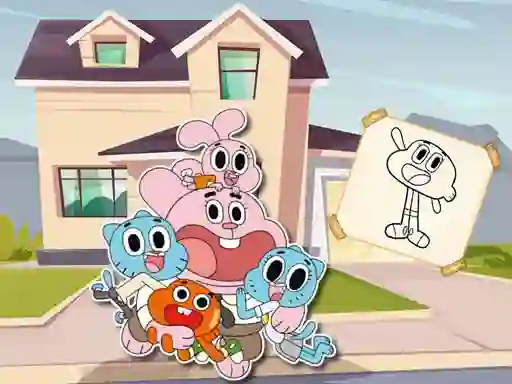 World Of Gumball Coloring Game เกมออนไลน์