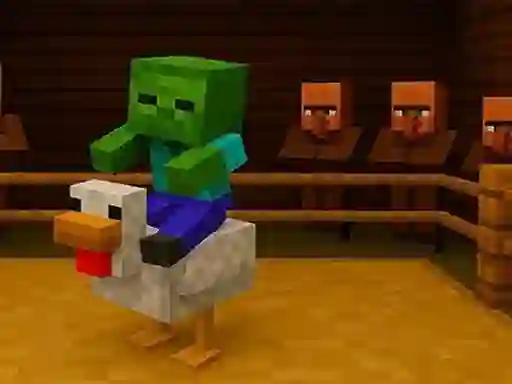 Chicken Jockey hidden lava chicken เกมออนไลน์