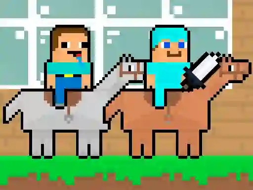 Noob vs Pro HorseCraft เกมออนไลน์