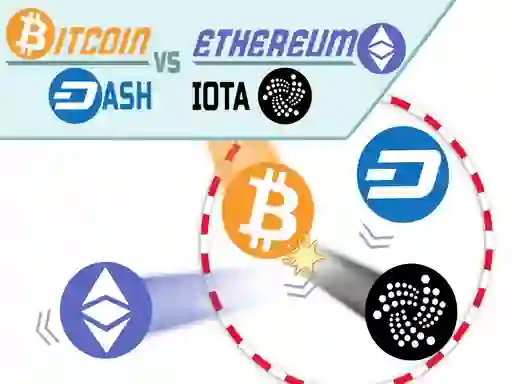 Bitcoin vs Ethereum Dash Iota เกมออนไลน์
