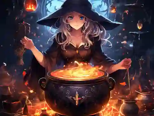 Anime girls Witchcraft เกมออนไลน์