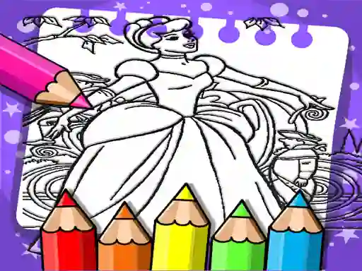 Cinderella Color Book เกมออนไลน์