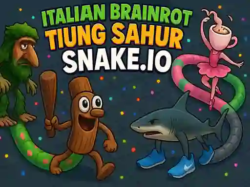 Italian Brainrot Tung Sahur Snake.io เกมออนไลน์