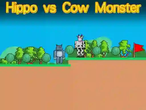 Hippo vs Cow Monster เกมออนไลน์