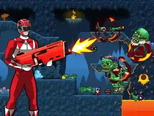 Power Rangers shoot Zombie เกมออนไลน์
