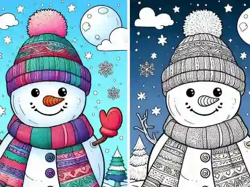 Coloring book Winter เกมออนไลน์