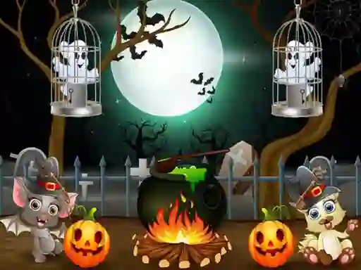 Halloween Twin Ghosts Rescue เกมออนไลน์
