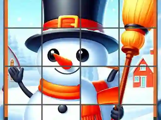 Happy Snowman Puzzle เกมออนไลน์