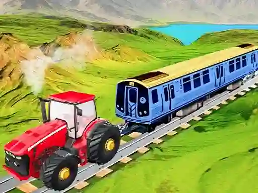 Chain Tractor Train Towing Game 3D เกมออนไลน์