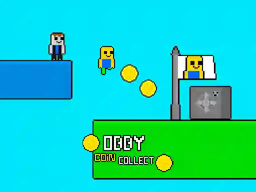 Obby vs Bacon Rainbow Parkour เกมออนไลน์