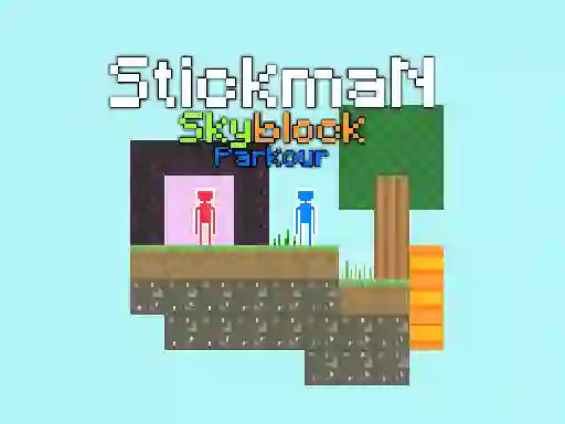 Stickman Skyblock Parkour เกมออนไลน์