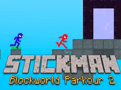 Stickman Blockworld Parkour 2 เกมออนไลน์