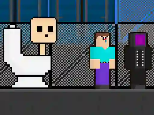 Skibidi vs Noob & Cameraman เกมออนไลน์