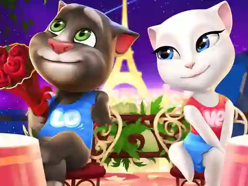 Talking Tom and Angela Coloring เกมออนไลน์