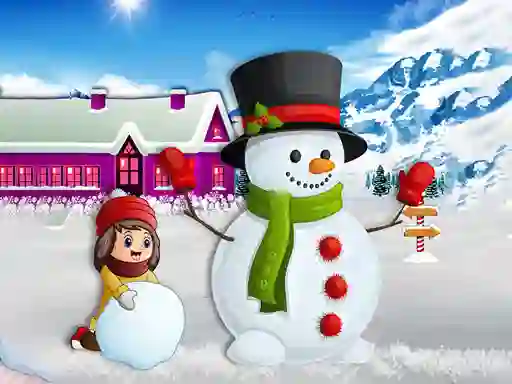 Kids and Snowman Dress Up เกมออนไลน์