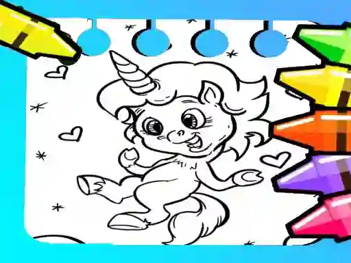 Magical Unicorn Coloring Pages เกมออนไลน์