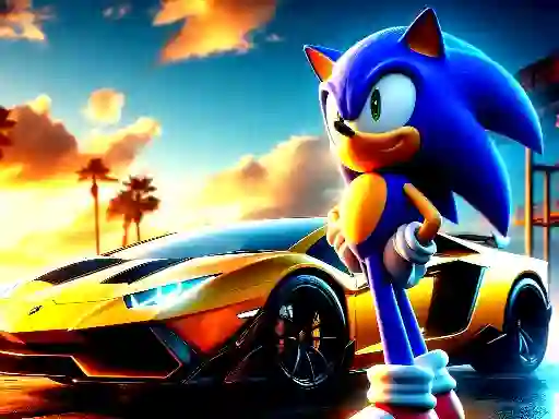 Sonic Run for Lamborghini เกมออนไลน์