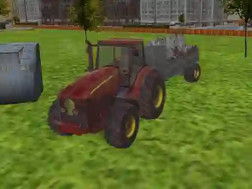 3D city tractor garbage sim เกมออนไลน์