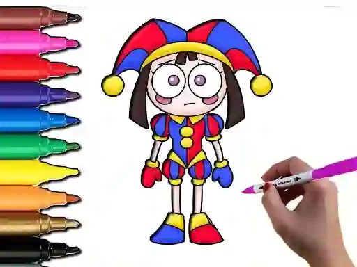 Pomni Coloring Time เกมออนไลน์