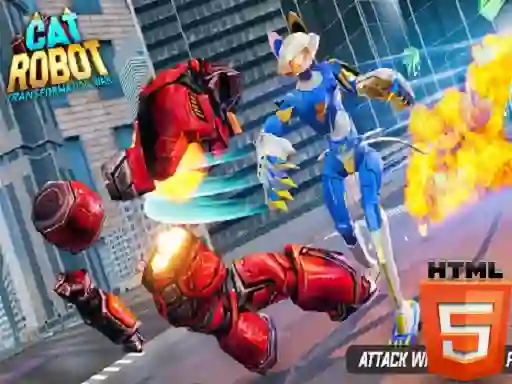 Cat Robot Transform War เกมออนไลน์