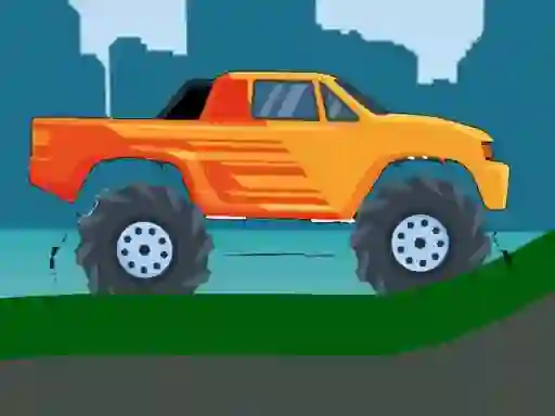 Monster Truck Hill Driving 2D เกมออนไลน์