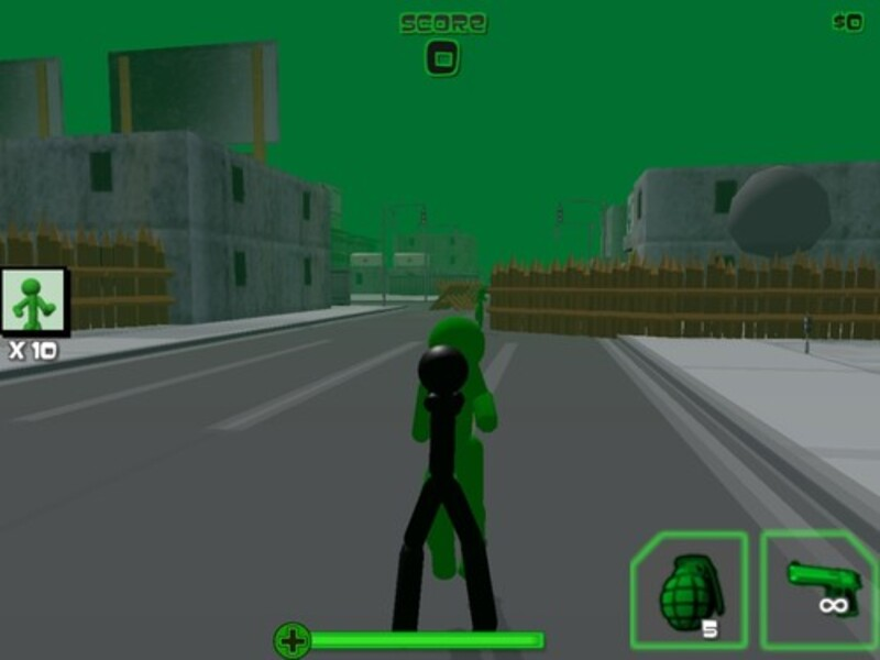 Stickman Zombie ยิง 3D เกมออนไลน์