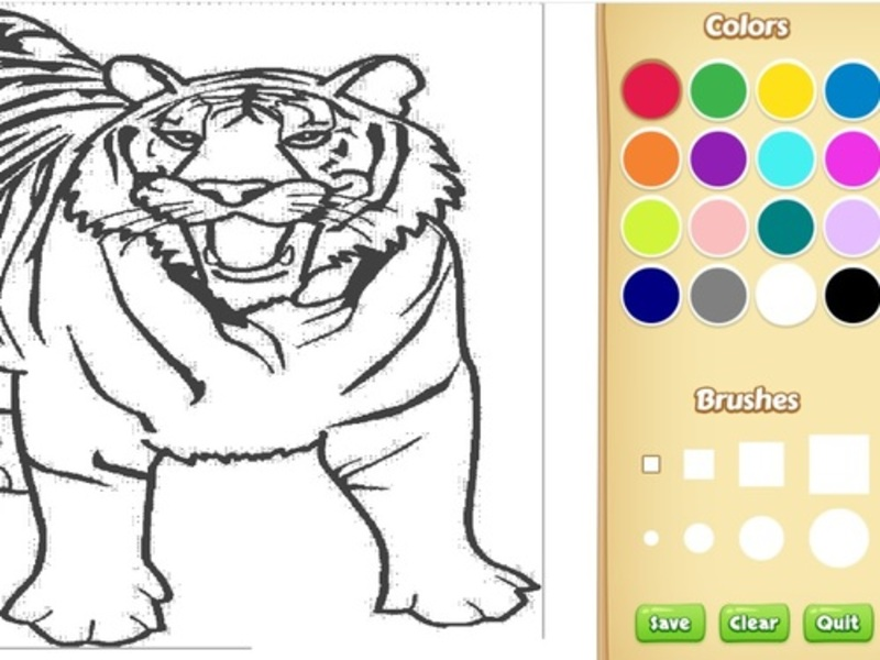 สมุดระบายสีเสือ เกมออนไลน์