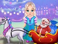 รถม้าคริสต์มาสทำความสะอาด Elsa ตัวน้อย  เกมออนไลน์