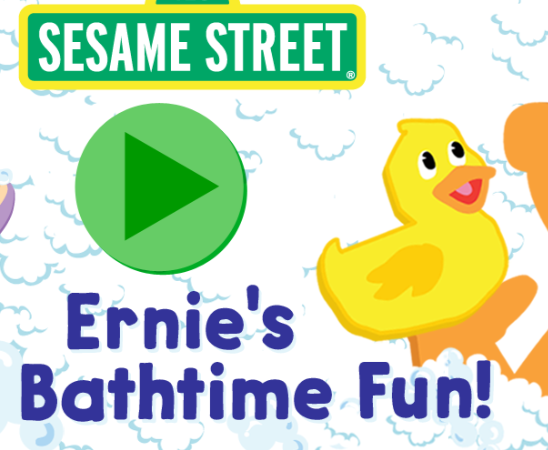 123 Sesame Street: Ernie's Bath -Time Fun เกมออนไลน์