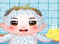 เด็กน้อยมีความสุข ได้เวลาอาบน้ำแล้ว  เกมออนไลน์