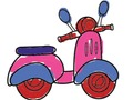 การระบายสีการขี่สกูตเตอร์ในเมือง เกมออนไลน์