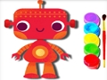 กลับสู่โรงเรียน: สมุดระบายสีหุ่นยนต์ เกมออนไลน์
