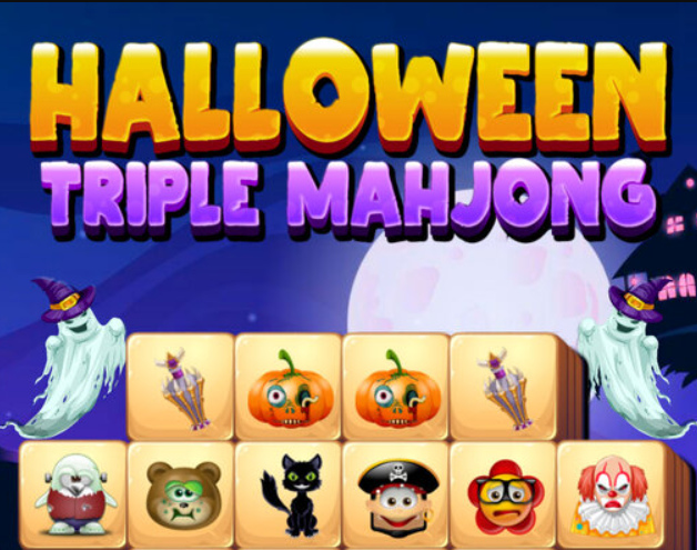 ฮัลโลวีน Triple Mahjong  เกมออนไลน์