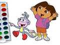 สมุดระบายสี Dora The Explorer  เกมออนไลน์