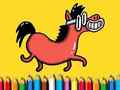 กลับไปยังโรงเรียน: หนังสือระบายสีม้า เกมออนไลน์