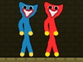 Stickman Huggy สีแดงและสีน้ำเงิน  เกมออนไลน์