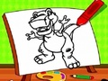 การระบายสีไดโนเสาร์ง่ายๆสำหรับเด็ก เกมออนไลน์